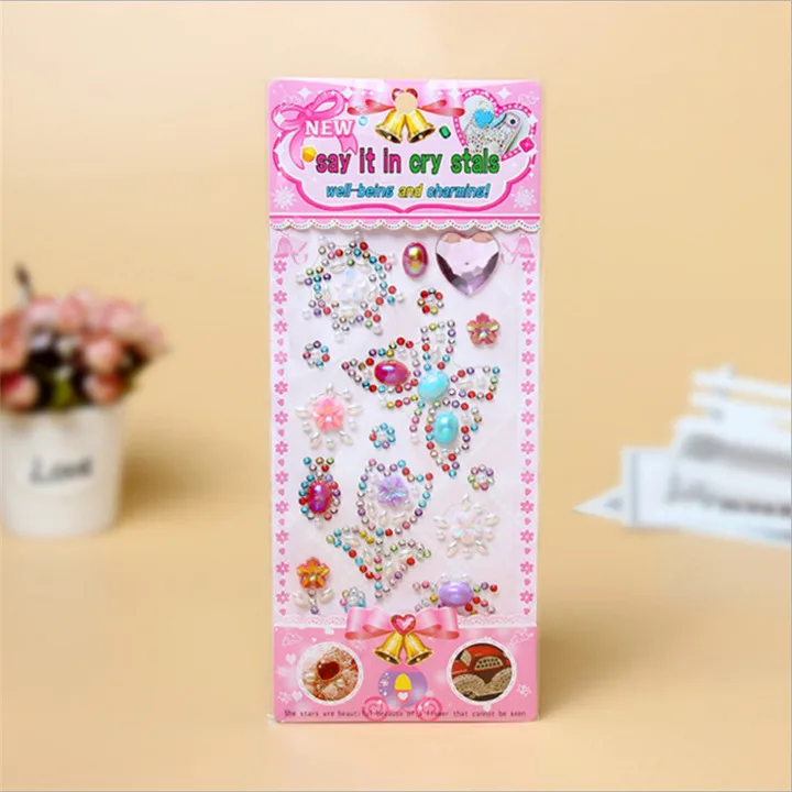 8   Flower Motif Rhinestones Sticker DIY Drill Mobile Acrylic Flat Paste Decor Bags Nails Phone Shell Car Sticker Diy Accessories