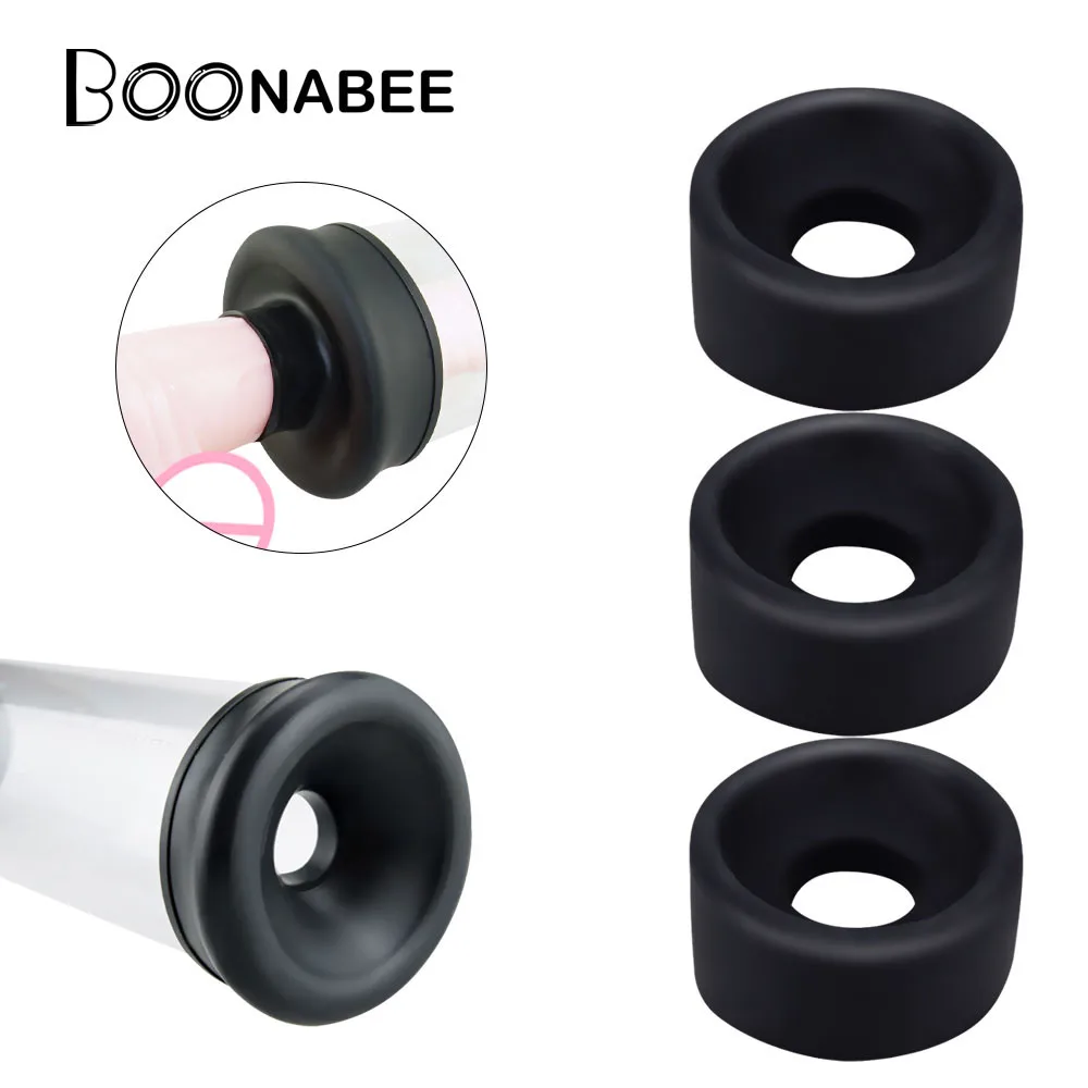 Penis Pump Ring Sex Toys For Men Silicone Sleeve For Penis Extender Trainer Accessories Men Masturbator Toys Sleeve For Adults - Pumps and Enlargers