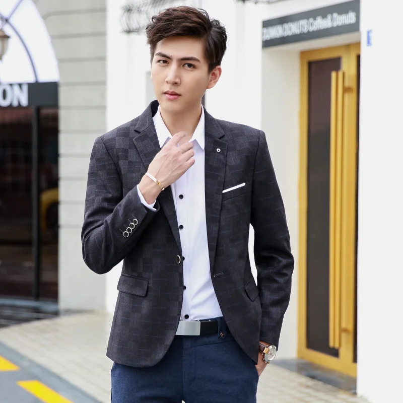 Новый Для мужчин s пиджак Мужчин's Повседневное Slim Fit костюм пальто в Корейском