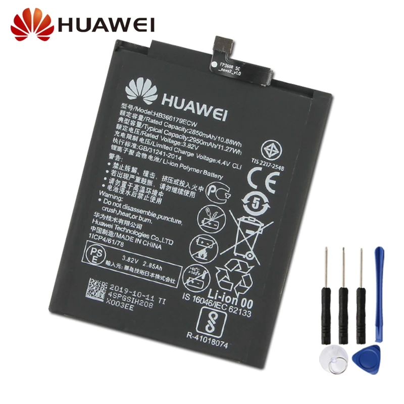 Original Replacement Battery For Huawei Nova 2 CAZ-TL00 CAZ-AL10 Nova2 HB366179ECW Genuine Phone Battery 2950mAh Original Replacement Battery For Huawei Nova 2 CAZ-TL00 CAZ-AL10 Nova2 HB366179ECW Genuine Phone Battery 2950mAh