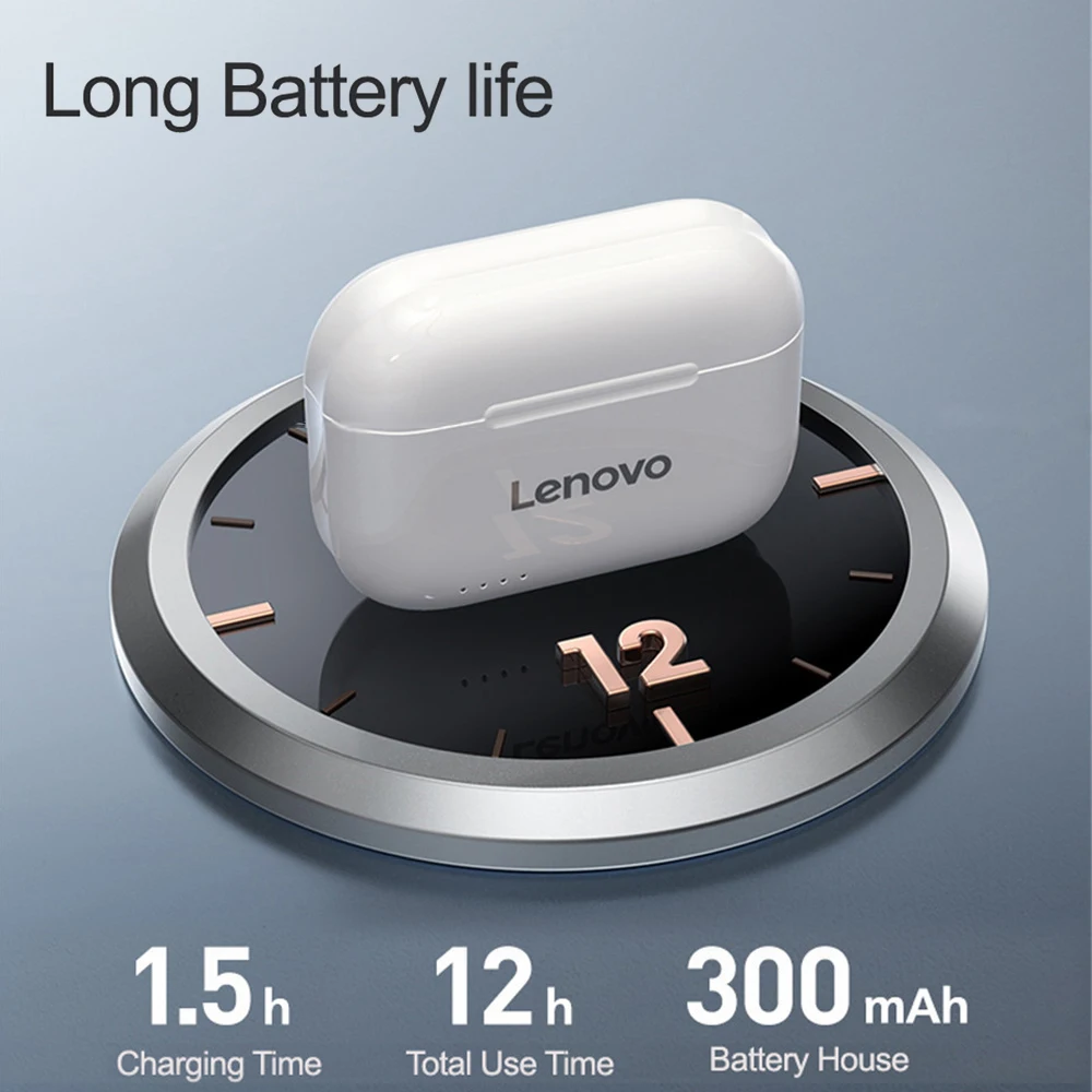 Lenovo LP1S наушники вкладыши TWS Bluetooth спортивные беспроводные стерео гарнитура HiFi