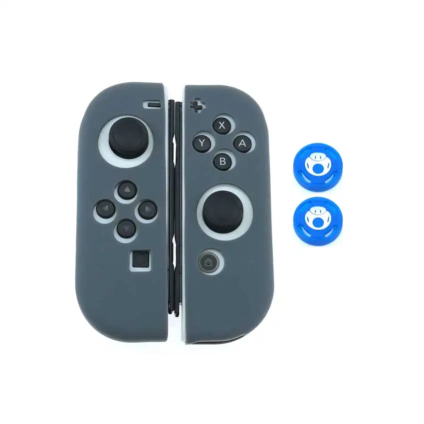 O-O Мягкий силиконовый защитный чехол-накладка для Nintendo Switch NS NX Joy-Con+ 2 крышки джойстика для переключателя Joy Con - Цвет: O-O