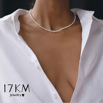 17KM Vintage Pearl Necklace For Women Fashion Coin Pendants Necklaces Simple 2020 New Portrait Pearl Chokers Jewelry Gift