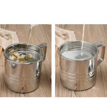 

Stainless Steel Oil Container Filter Pot Storage Bottle Household Kitchen Tools Oil Pot Holder Accessories