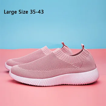 

Women Summer Casual Shoes Lazy Slip-On Loafers Plus Size EUR35-43 Walking Shoes Outside Lightweight EVA Ladies Leisure Sneakers