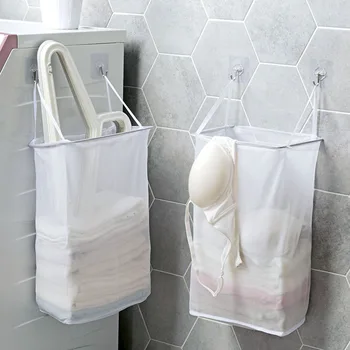 

Fashion Portable Bathroom Breathable Dirty Clothes Hamper Sundries Laundry Basket Household Bag Wall-hanging Storage Organizer
