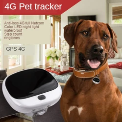 MINI 4G Pet Locator RF-V43 IP67Waterproof/ Step Counting /Voice Monitor GPS Tracker Free Software Location Color LED Night Light
