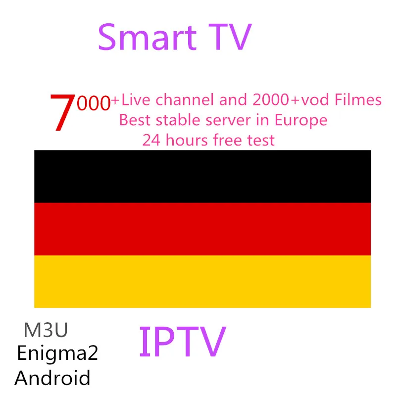 

iptv subscription Europe IPTV Germany IPTV French IPTV 7000+ live Free VOD Support Android m3u enigma2 2000+Vod