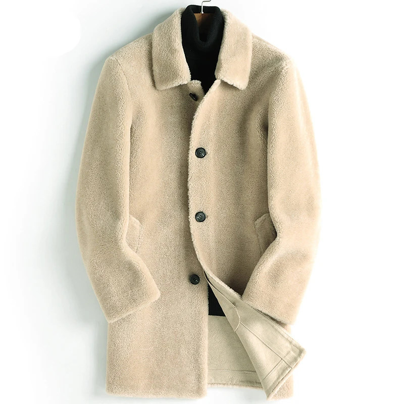 Новинка, мужское зимнее кожаное пальто, мужская куртка с капюшоном, кожаная зимняя куртка, теплая подкладка из искусственного меха кролика, Мужское пальто из искусственного меха