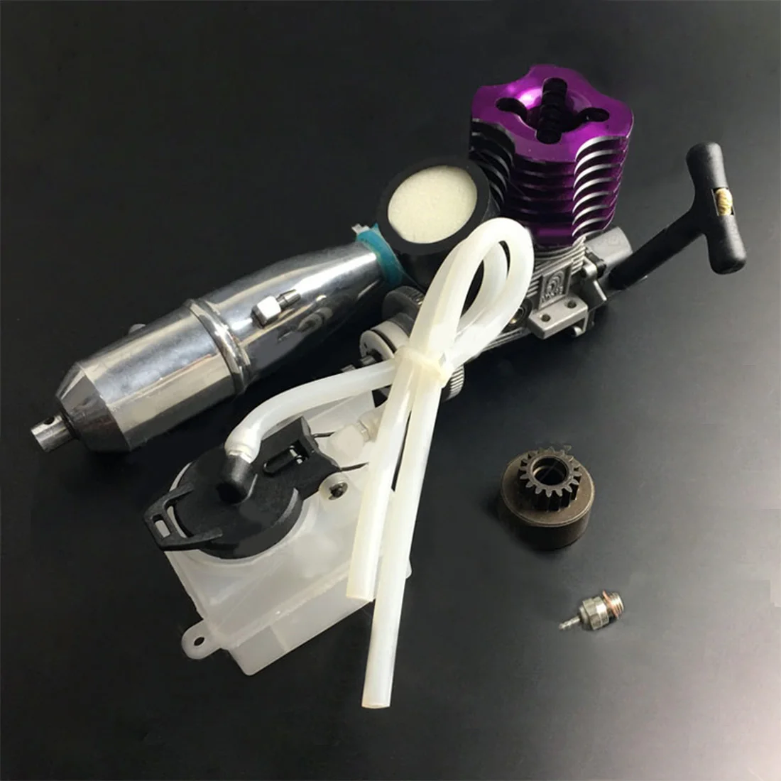 ZhongYang VX Level 18 2.95cc Methanol Engine with Spark Plug Single Gear Combination Upgraded Set