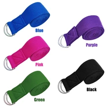 Женский эластичный ремень для йоги, разноцветный пояс с d-образным кольцом для фитнеса, упражнений, гимнастики, фигуры, талии, ног, сопротивления, фитнес-ленты для йоги