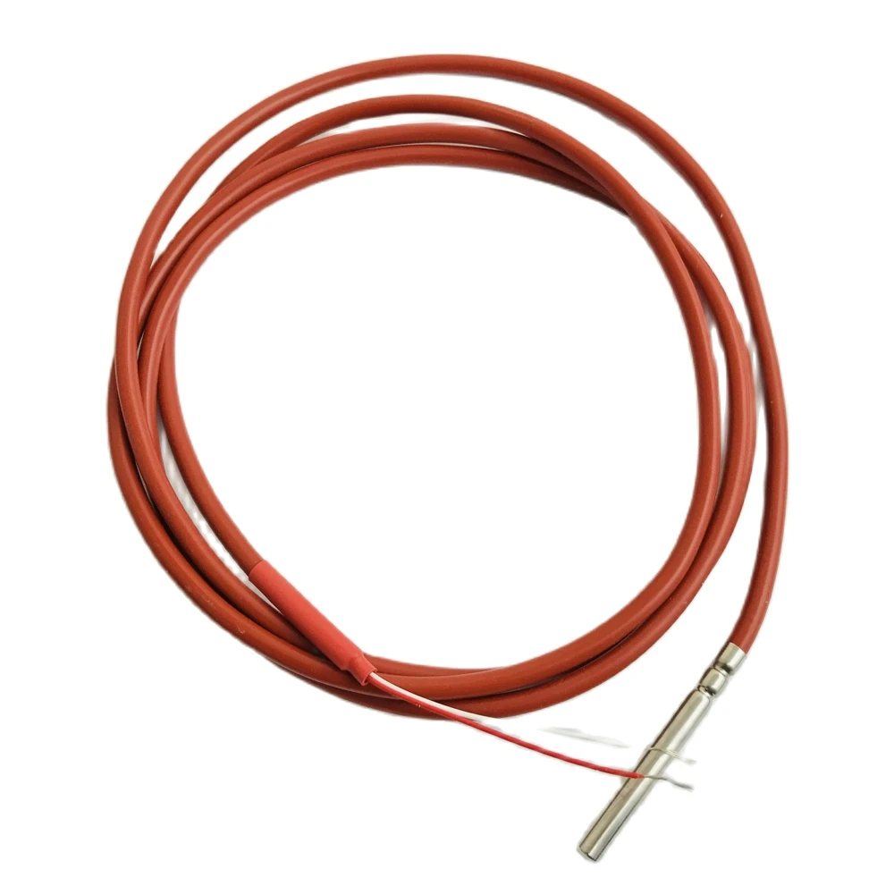 1.5 Meters PT100 Temperature Sensor 2 Wires Silicone Gel Coated Probe 5mm*45mm Dia.*Length -20-200 Centigrade iSentrol Temtek |