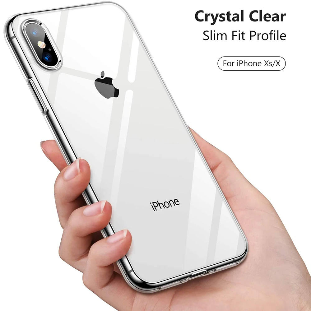 Original Clear Soft Phone Case For Iphone X Xs Max Xr Transparent Silicone Soft Full Back Cover Shell For Iphone 10 phone case iphone case