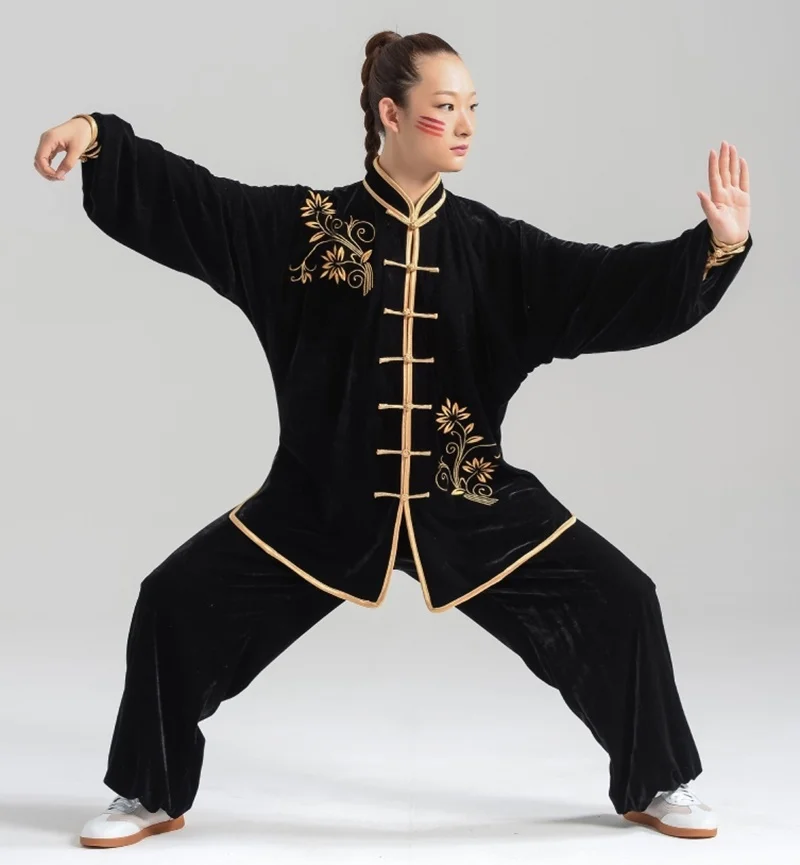 Tai Chi одежда, Новое поступление, вышивка, Черная Форма для выступлений, ушу, Мужская одежда для кунг-фу, мужская униформа Tai Chi TA2098