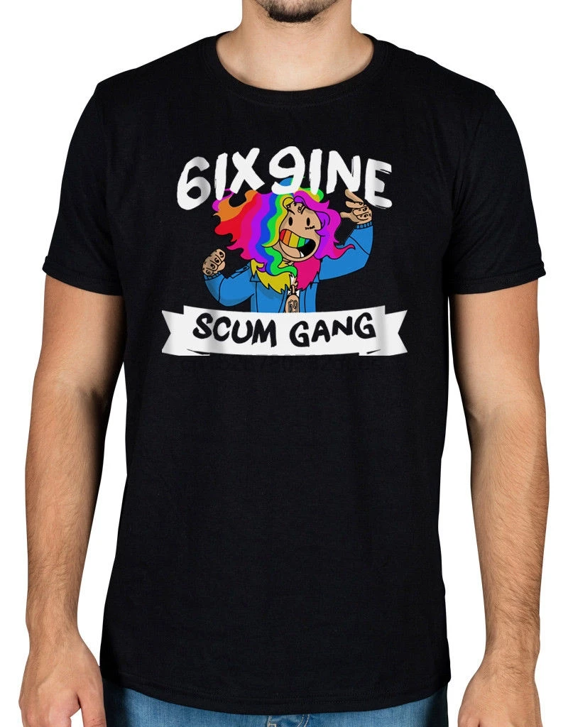 Футболка Tekashi69 Scum Gang 6Ix9Ine Gummo Keke Day69 Kooda Lil Pump Cool Casual Pride Мужская футболка унисекс