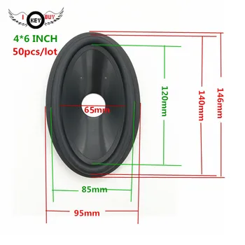 

50pcs/20pcs/10pcs 4 *6 Inch Oval Speaker Cone 146mm*95mm 22mm Core Height 18 mm With Rubber Edge Woofer Plastic Cones
