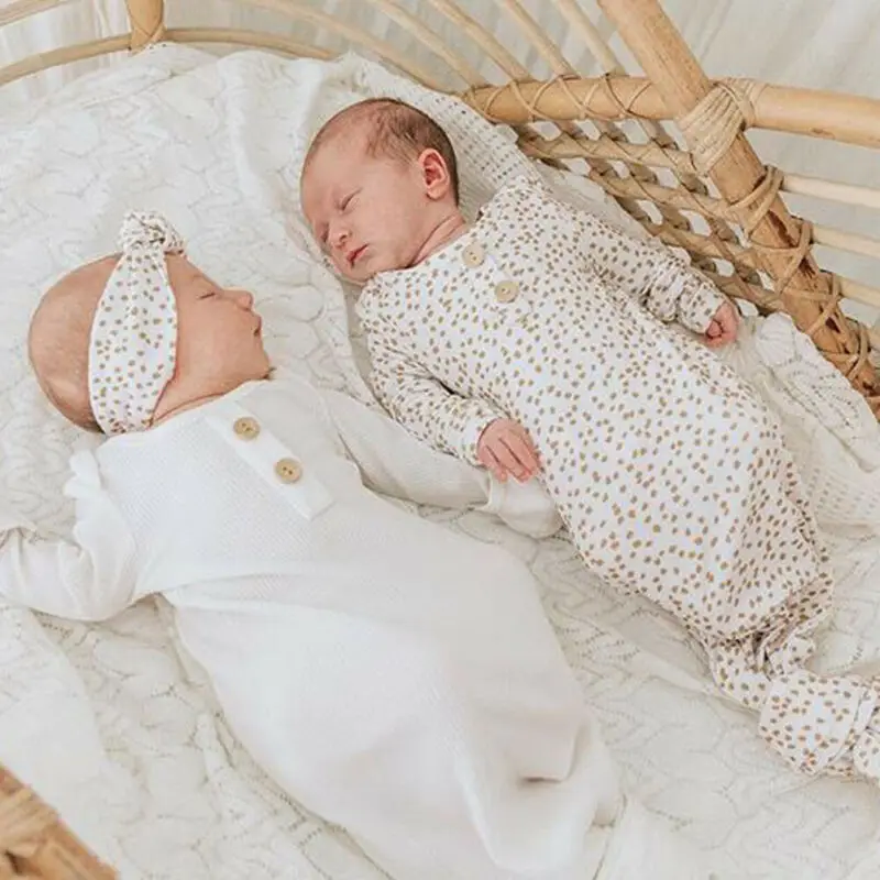 Одежда для новорожденных мальчиков и девочек, хлопковые спальные мешки, комбинезон, одежда для сна
