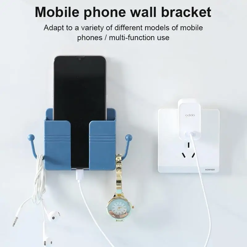 

Hot Selling Wall-Mounted Storage Box TV Remote Storage Box Mobile Phone Plug Wall-Mounted Charging Multifunctional Hook