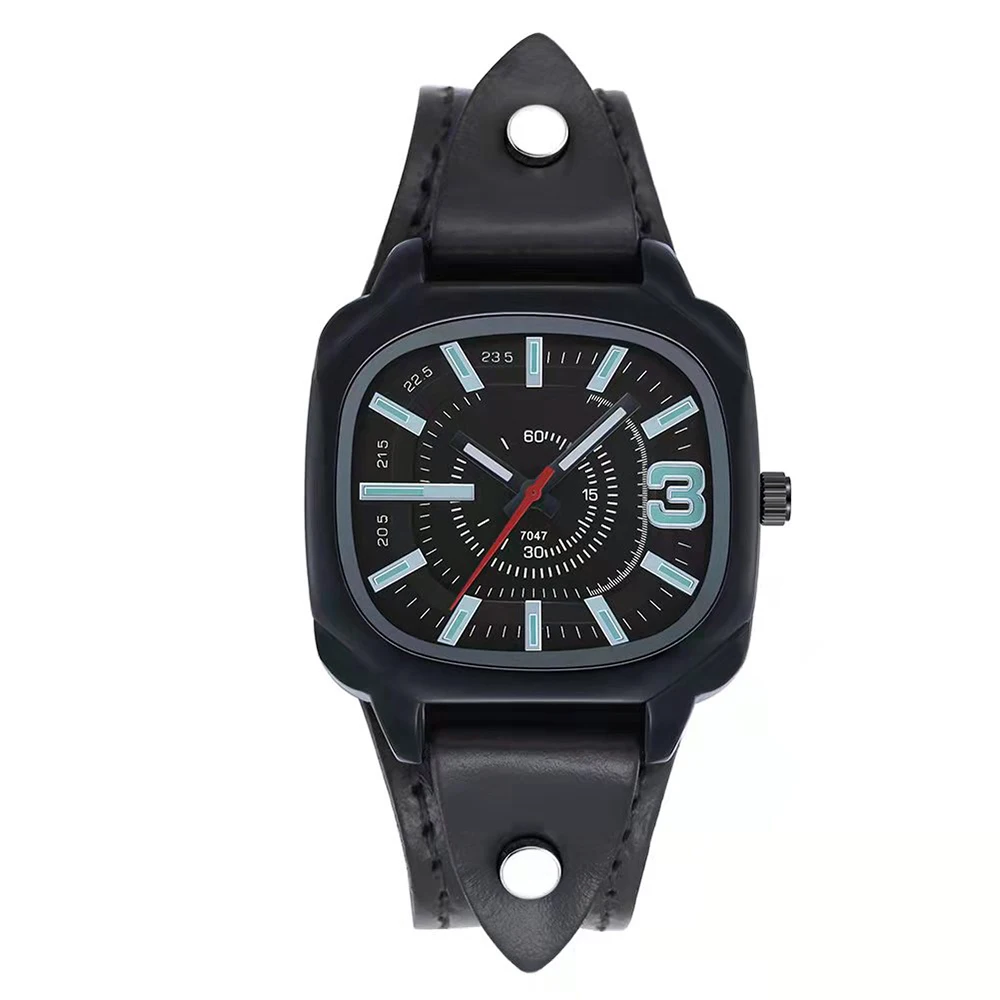Shsby Cowhide Leather Strap Watch Women Dress Wristwatch Female Square Quartz Watch Men's Sports Watch Casual Couple Watch