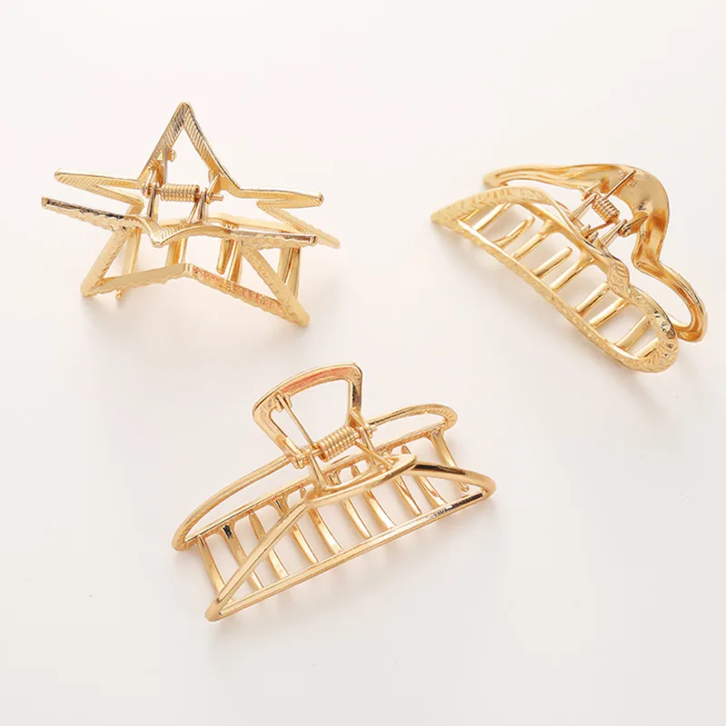 

Xwen Ins Metal Clip Hairpin Large Hair Clip Elegant Temperament Hairpin Korean Back Head Head Hairpin Headwear Women OH1283