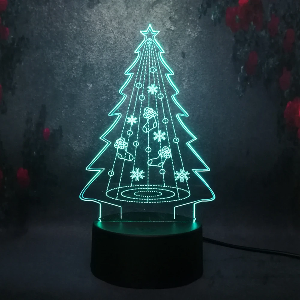 Новинка модный подарок Рождественская елка звезда модель RGB ночная настольная
