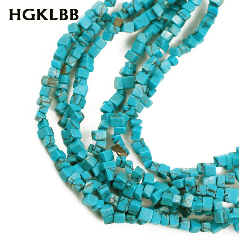 HGKLBB натуральный импорт голубой бирюз нестандартные кусочки гальки камень бусины