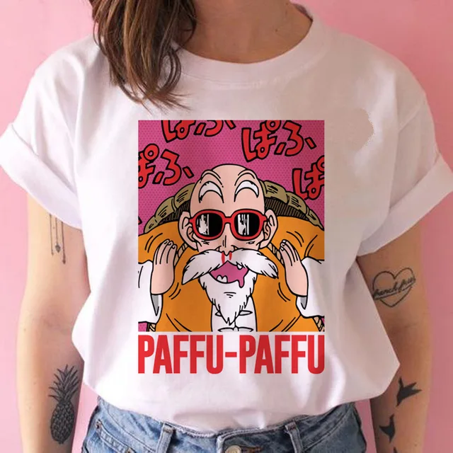 New Anime Dragon Ball Kawaii Funny Woman T-shirts Cartoon Shirt Harajuku T-shirt Ullzang Graphic Tshirt Fashion Top Tees Female 21