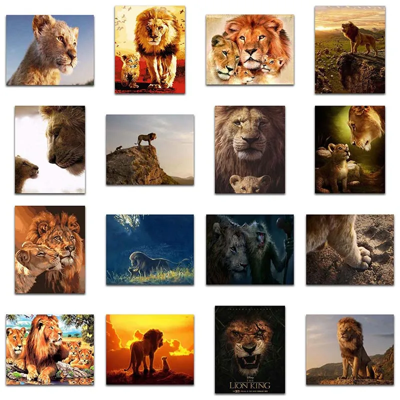 Новый мультфильм Simba алмаз 5D DIY Алмазная картина вышивка крестиком лев Король