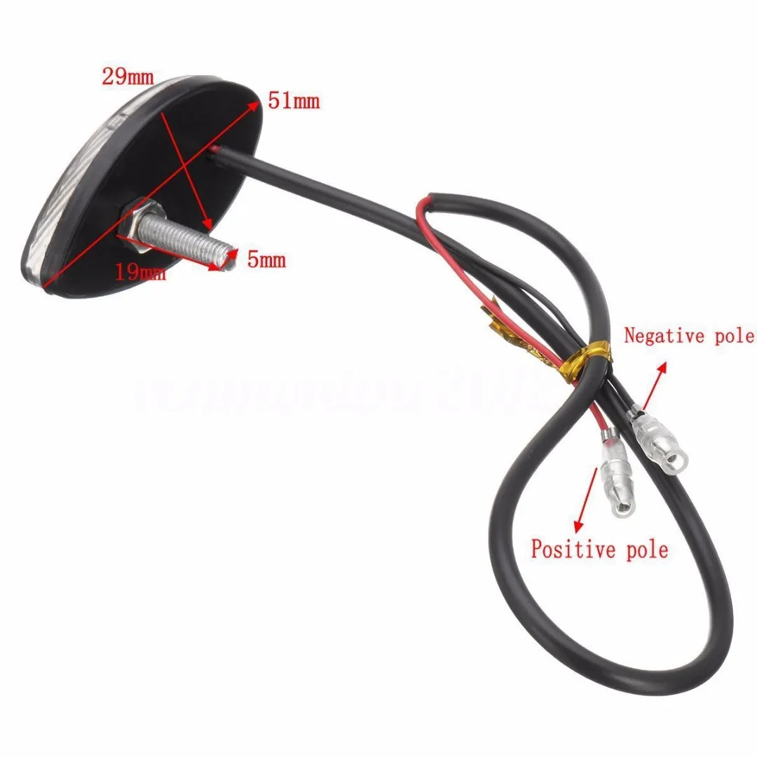 2PCS 12V Moto Front Turn Signal Indicator Light Blinker Amber 12LED 2 wires For Honda CBR 600RR 03-11 CBR 600F4I