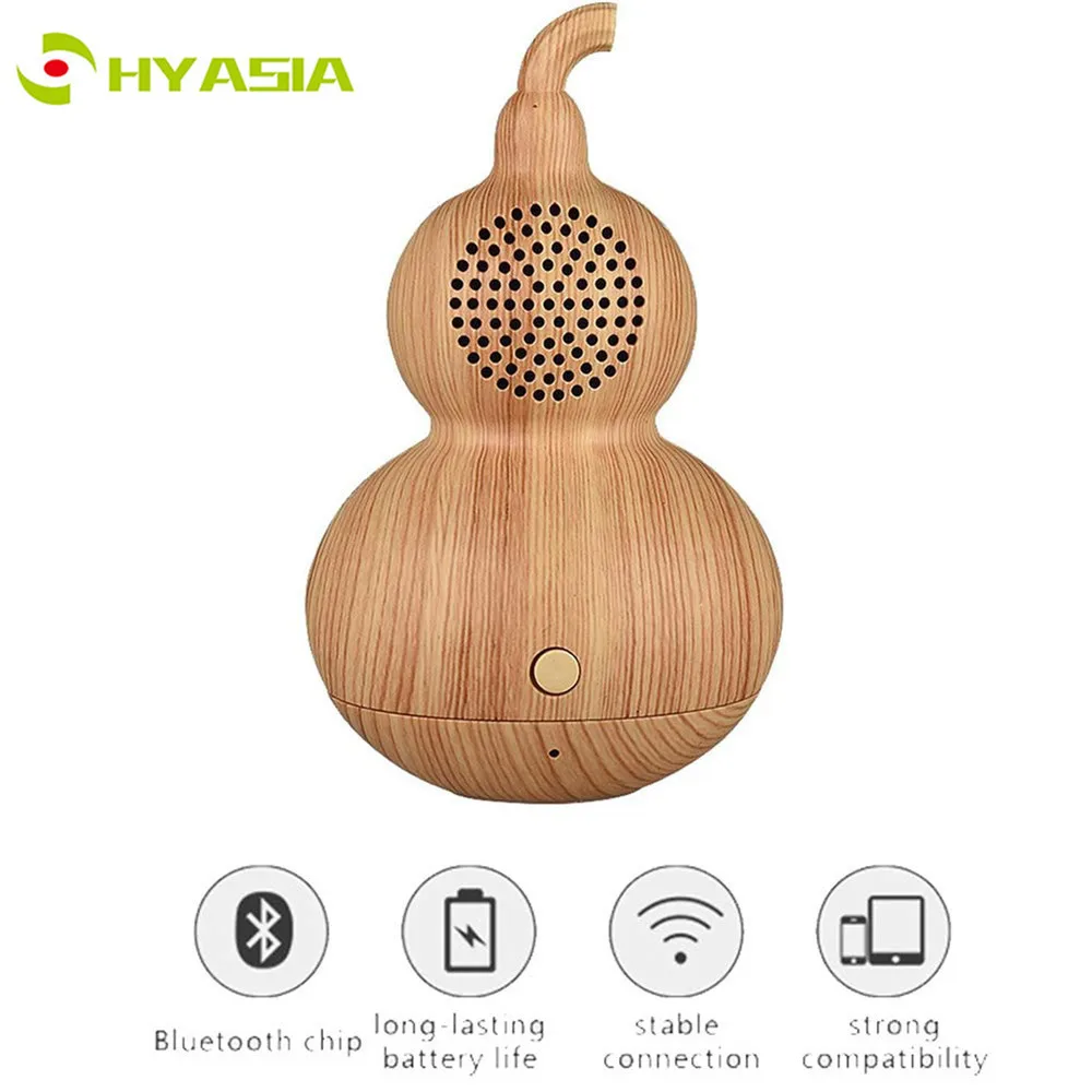 HYASIA Bluetooth колонка в ретро стиле беспроводная мини тыква образный деревянный