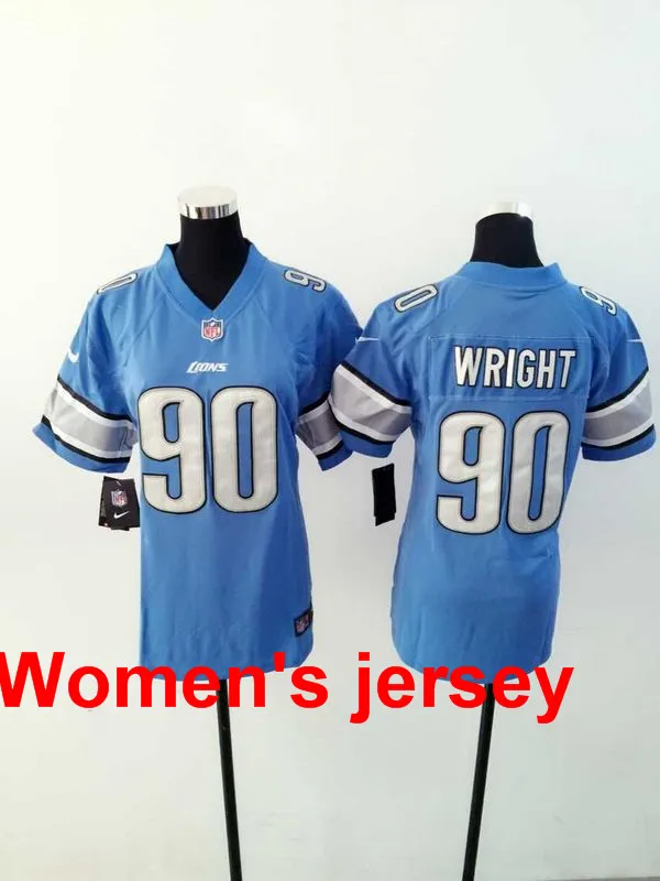 A+++ для женщин и девушек все сшитые Detroit s ladies 9 Matthew Stafford 21 Ameer Abdullah 81 Кельвин Джонсон Вышивка Логотипы Джерси - Цвет: 4