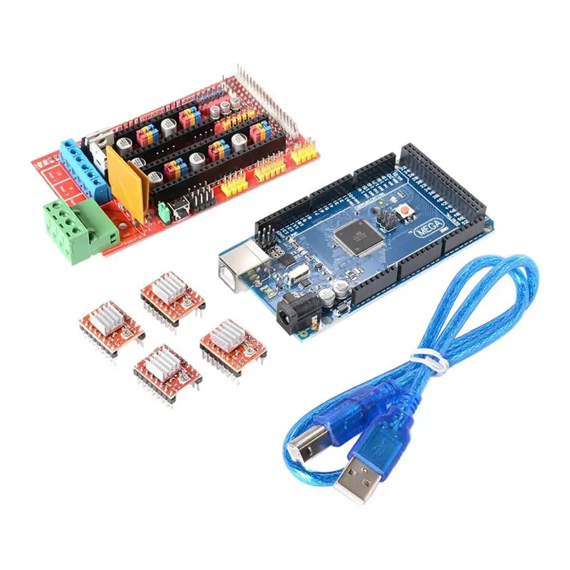3d Принтер Комплект Мега 2560 плата+ RAMPS 1,4+ 4X A4988 для Arduino RepRap