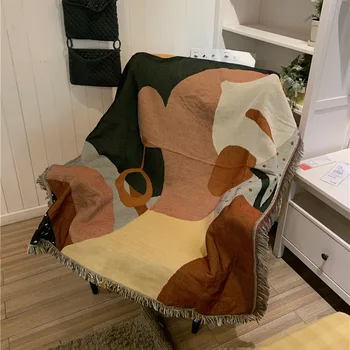 

Aggcual Bohemian knitted throw blanket on the Bed decor sofa blanket for sofa nordic Tapestry boho Bedspread Tablecloth xt171
