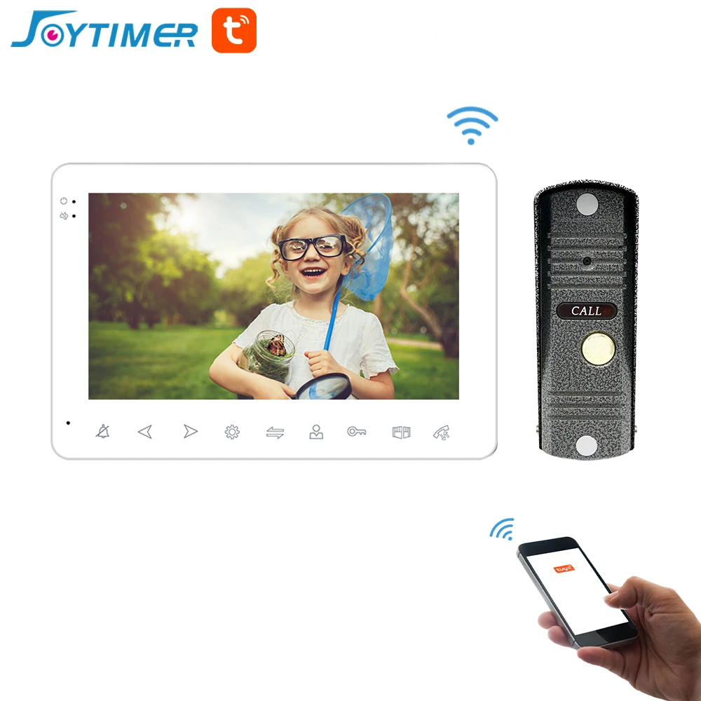 two way audio intercom Joytimer WiFi Tuya Smart Video Door Phone Intercom System Home Wireless Video Intercom Doorbell Camera Support Motion Detection gate intercom with camera