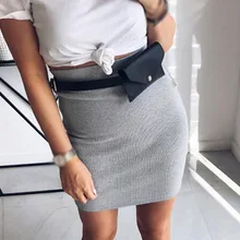 Женские юбки модный подчеркивающий талию бандажный низ короткие прямые тонкие офисные женские юбки однотонные