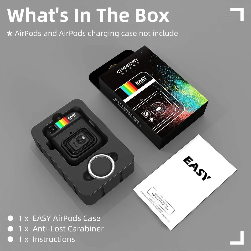 Силиконовый защитный чехол для iPhone AirPods [передний светодиодный Видимый] совместим с Apple AirPods 2& 1, сумка для хранения наушников