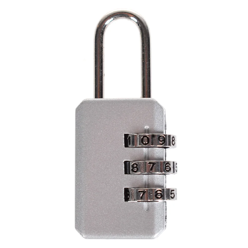 ISKYBOB Мини Набор цифр код пароль Комбинация замок Безопасность Путешествия Безопасный Замок для навесной замок для багажа Замок для спортзала - Цвет: Silver
