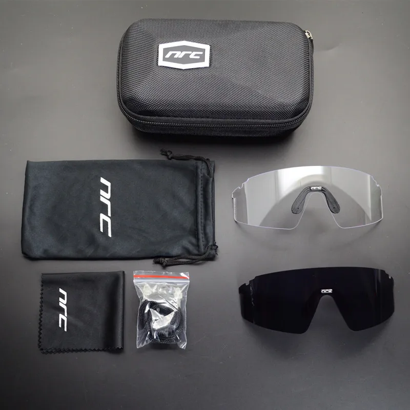 NRC 3 Lens Photochromic Cycling Sunglasses TR90 Outdoor Sports Bicycle Glasses MTB Mountain Road Bike Racing Cycling Eyewear