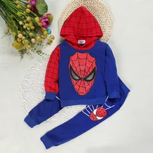JENYA/Новогодний комплект одежды для мальчиков с изображением паука; Спортивный костюм; детские весенние комплекты одежды; костюмы для косплея Человека-паука; одежда для детей