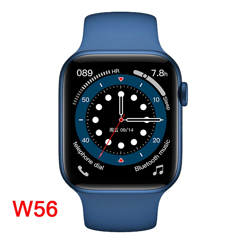 2020 W56 IWO 13 PRO smart watch  Women Men Series 6  wireless charger heart rate ECG IP68 waterproof smartwatch