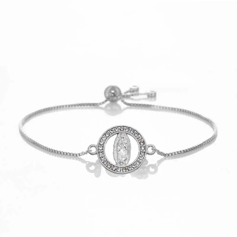 Lucky Cute Virgin Mary Bracelet Red String Adjustable Charm Bracelet for Women Men Jewelry Gifts bracelet jewelry