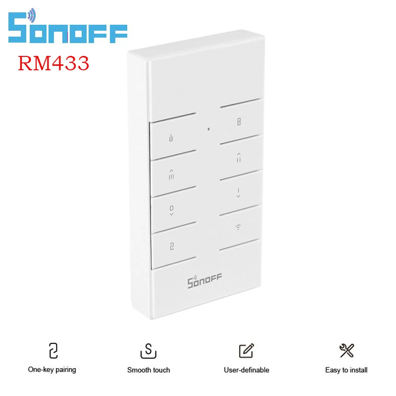 sonoff RM433 SONOFF RM433 База 8 клавиш многоцелевой на заказ 433 МГц RF пульт дистанционного управления работает с RF/Slampher/4CH Pro/TX серии/RF мост - Цвет: sonoff RM433