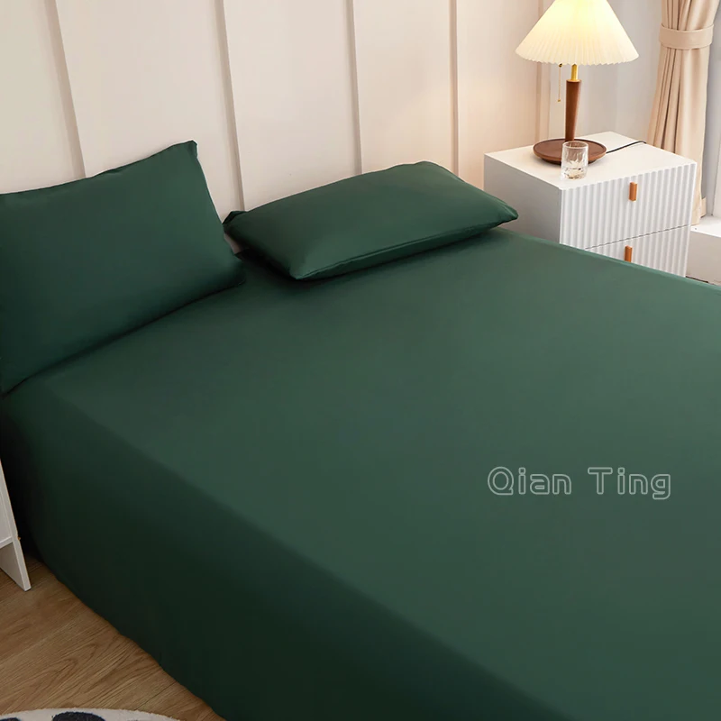New Product 1pc 100%Polyester Solid Flat Sheet Mattress Covert(pillowcases need order ) 3