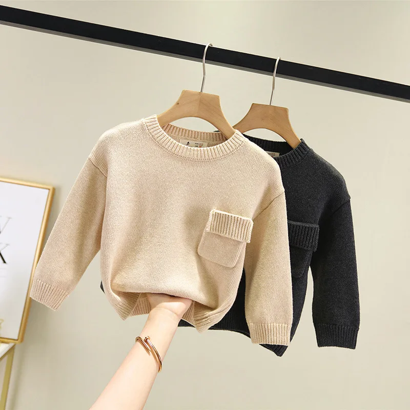 New Style Girls Boys Knitted Sweater Fashion Winter Autumn Kids Pullover Sweaters 1-7t