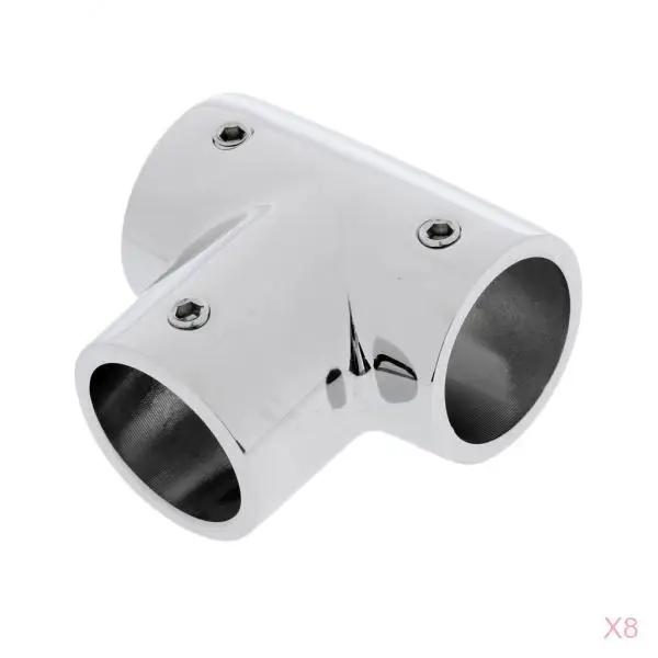 8 Pieces 1 '' 90 Degree 316 Stainless Steel Boat Handrail Fitting Tee