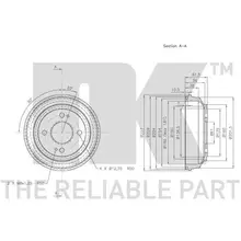 Барабан тормозной HONDA CIVIC 83-95 D=180мм. NK 259908