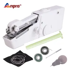 Anpro портативная электрическая швейная машина, Мини Портативная бытовая швейная машина для беспроводной одежды, ткани, дорожный инструмент для шитья