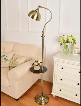

American retro coffee table tray floor lamp living room bedroom bedside sofa study reading villa decorative lights