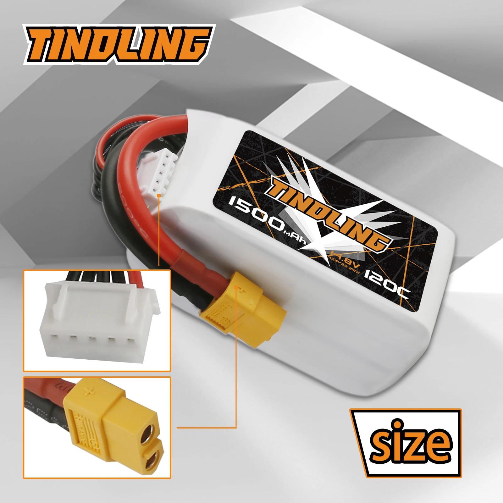 2PCS 4S Lipo hrb Battery14.8V 1500mAh 120C XT60Plug​ For Quadcopter Drone Profesional RC Car FPV Helicopter Airplane 4k toys