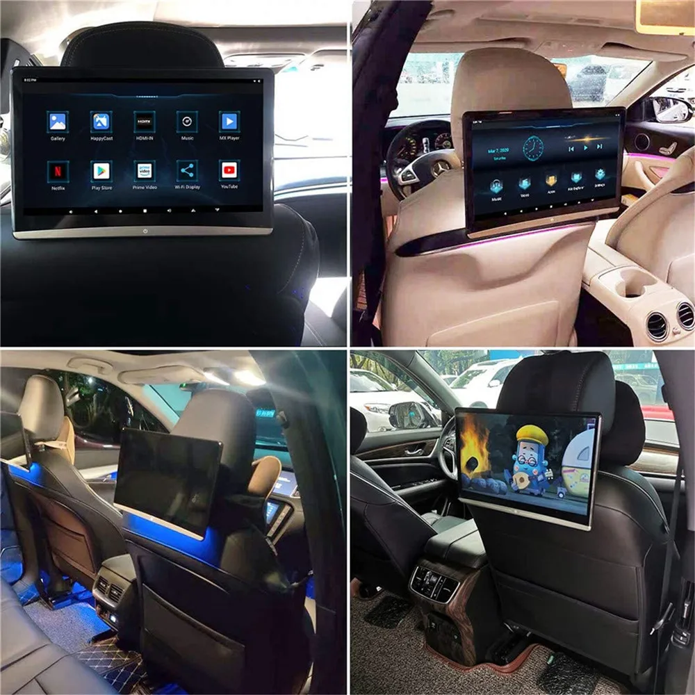 

13.3 Inch Car Headrest Display Android 12.0 4K 1080P Videos Player WIFI/Bluetooth/HDMI/Mirror Link/FM Rear Entertainment System
